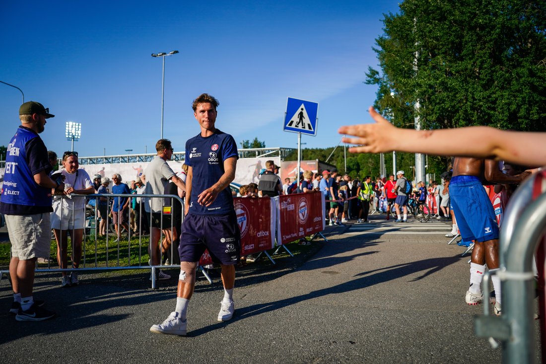 <em>Remi har fått seg mange KFUM-fans etter å ha spilt 150 a-kamper for klubben. Foto: Beate Oma Dahle / NTB</em>